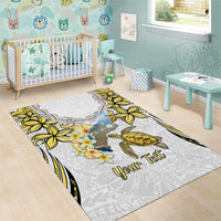 Personalised Aloha Hawaii Niihau Island Area Rug Forbidden Isle Map Shell Lei LT14 - Polynesian Pride