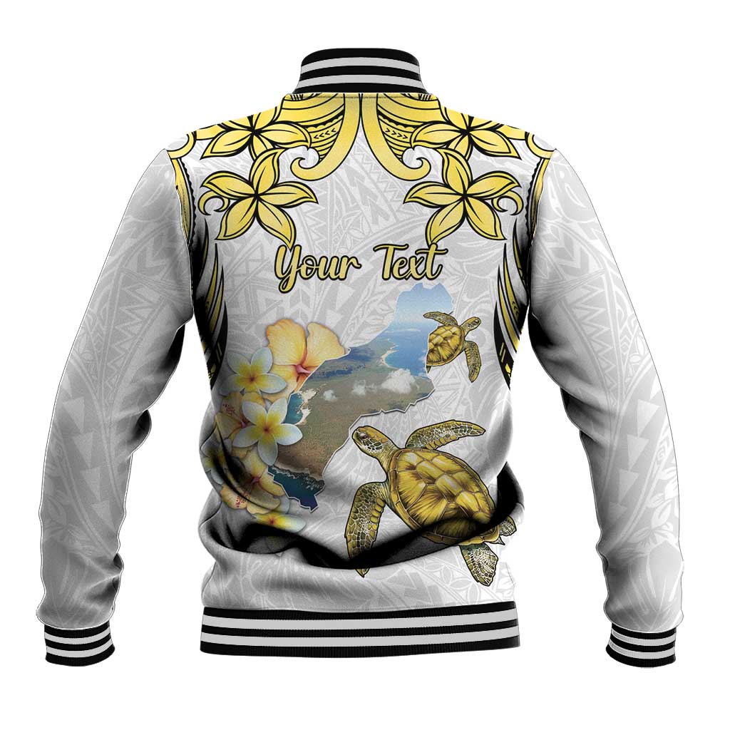 Personalised Aloha Hawaii Niihau Island Baseball Jacket Forbidden Isle Map Shell Lei LT14 - Polynesian Pride
