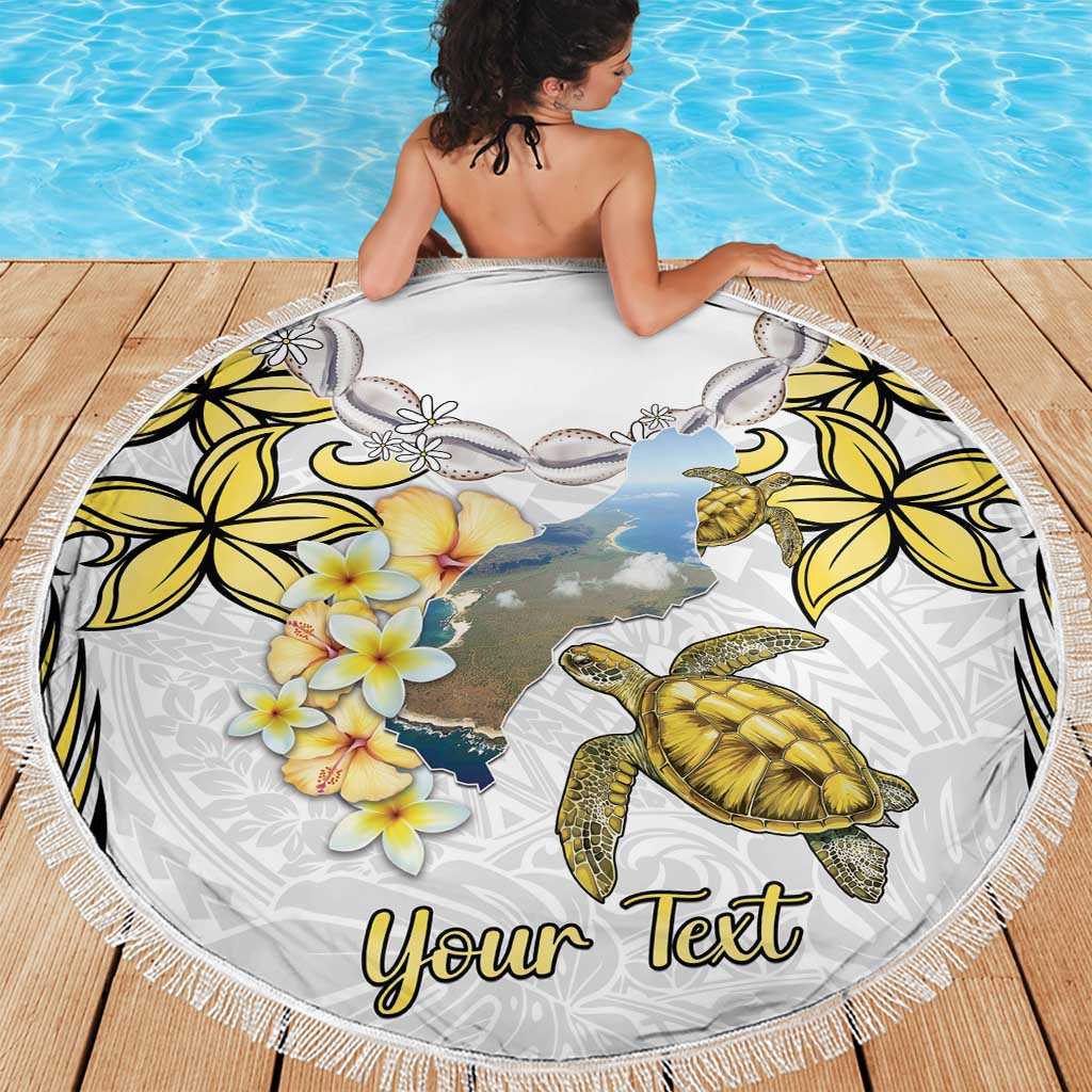 Personalised Aloha Hawaii Niihau Island Beach Blanket Forbidden Isle Map Shell Lei LT14 - Polynesian Pride