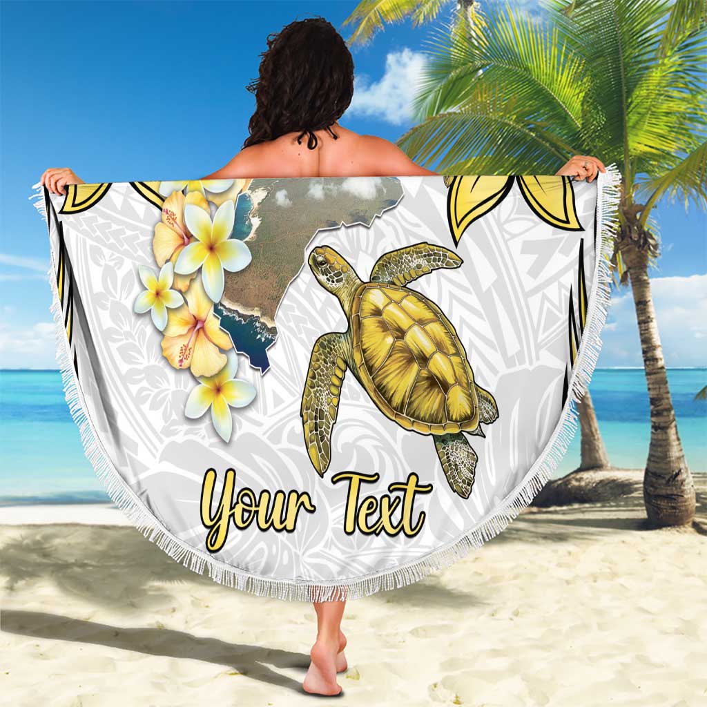 Personalised Aloha Hawaii Niihau Island Beach Blanket Forbidden Isle Map Shell Lei LT14 - Polynesian Pride