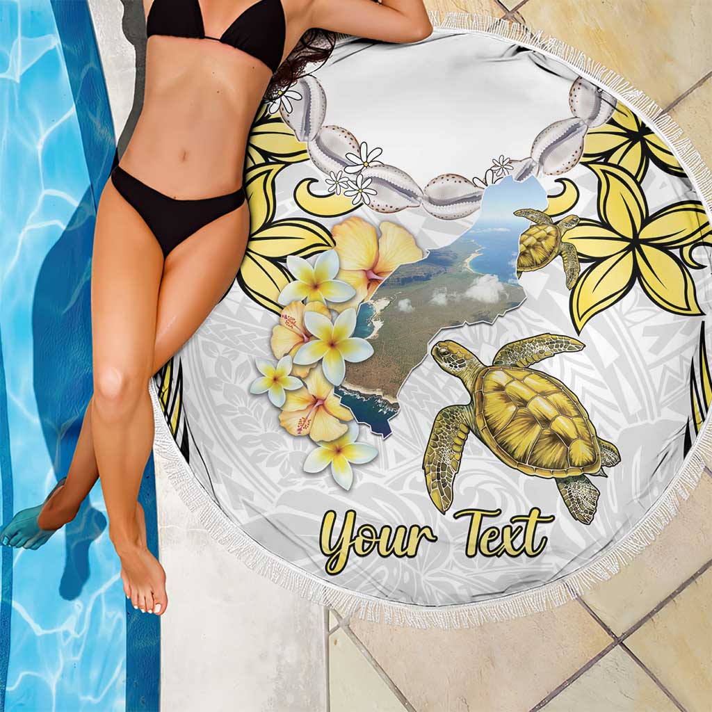 Personalised Aloha Hawaii Niihau Island Beach Blanket Forbidden Isle Map Shell Lei LT14 - Polynesian Pride