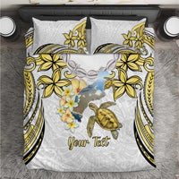 Personalised Aloha Hawaii Niihau Island Bedding Set Forbidden Isle Map Shell Lei LT14 Yellow - Polynesian Pride