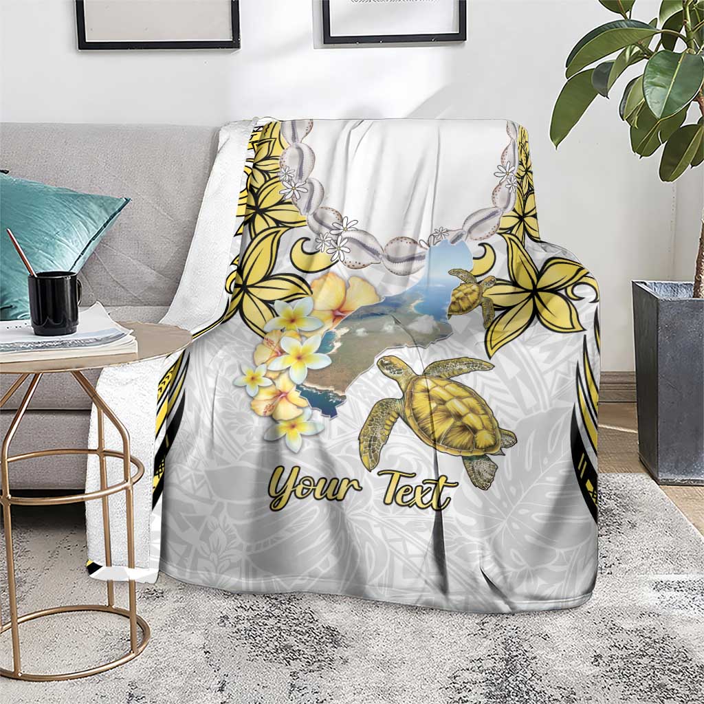 Personalised Aloha Hawaii Niihau Island Blanket Forbidden Isle Map Shell Lei LT14 - Polynesian Pride