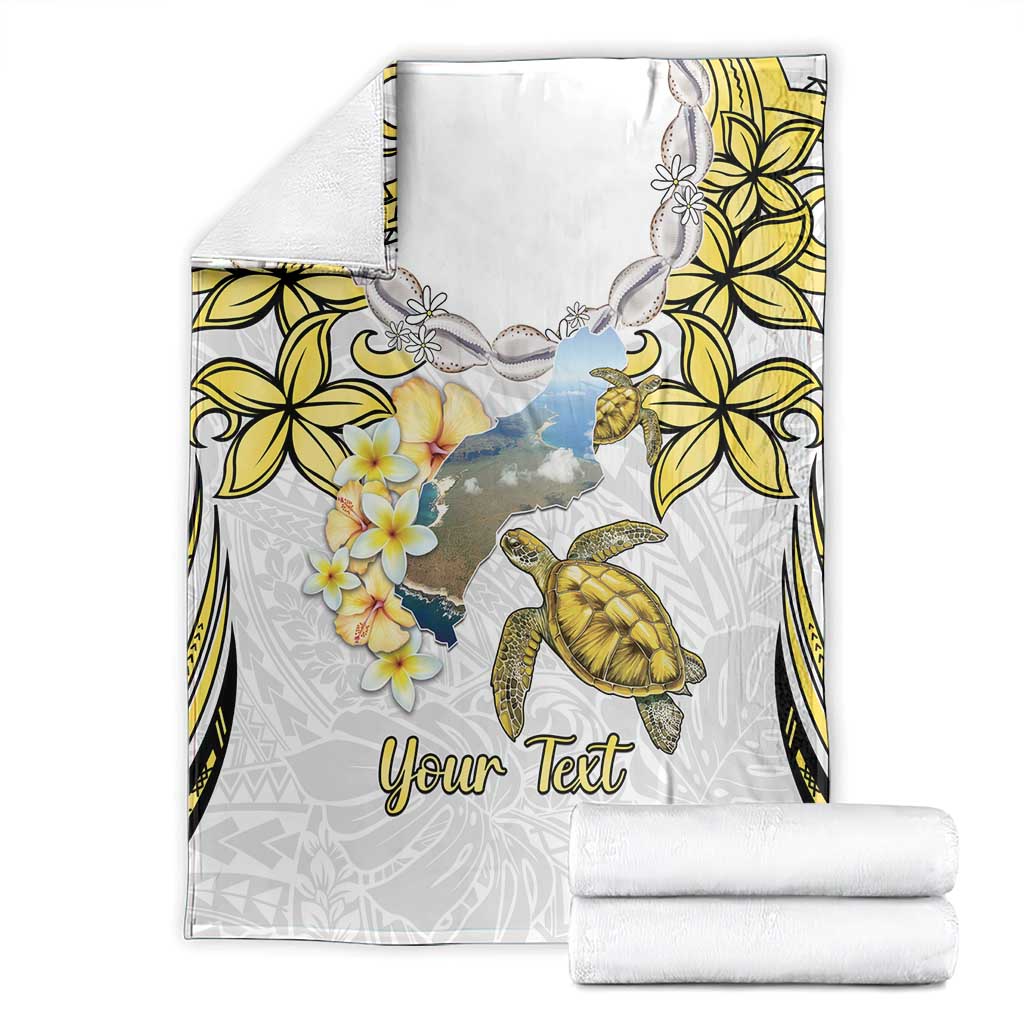 Personalised Aloha Hawaii Niihau Island Blanket Forbidden Isle Map Shell Lei LT14 - Polynesian Pride