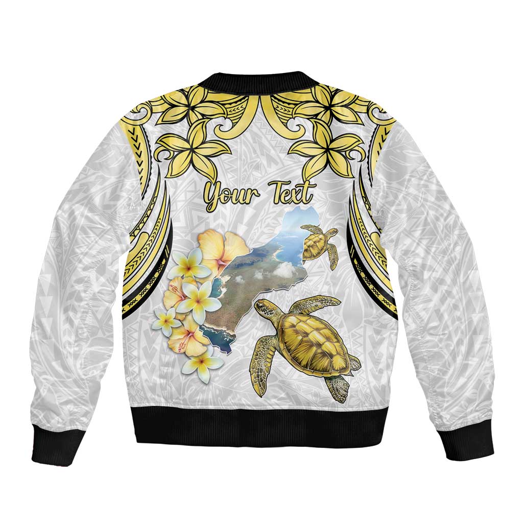 Personalised Aloha Hawaii Niihau Island Bomber Jacket Forbidden Isle Map Shell Lei LT14 - Polynesian Pride