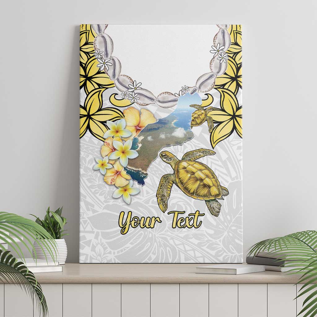 Personalised Aloha Hawaii Niihau Island Canvas Wall Art Forbidden Isle Map Shell Lei LT14 - Polynesian Pride