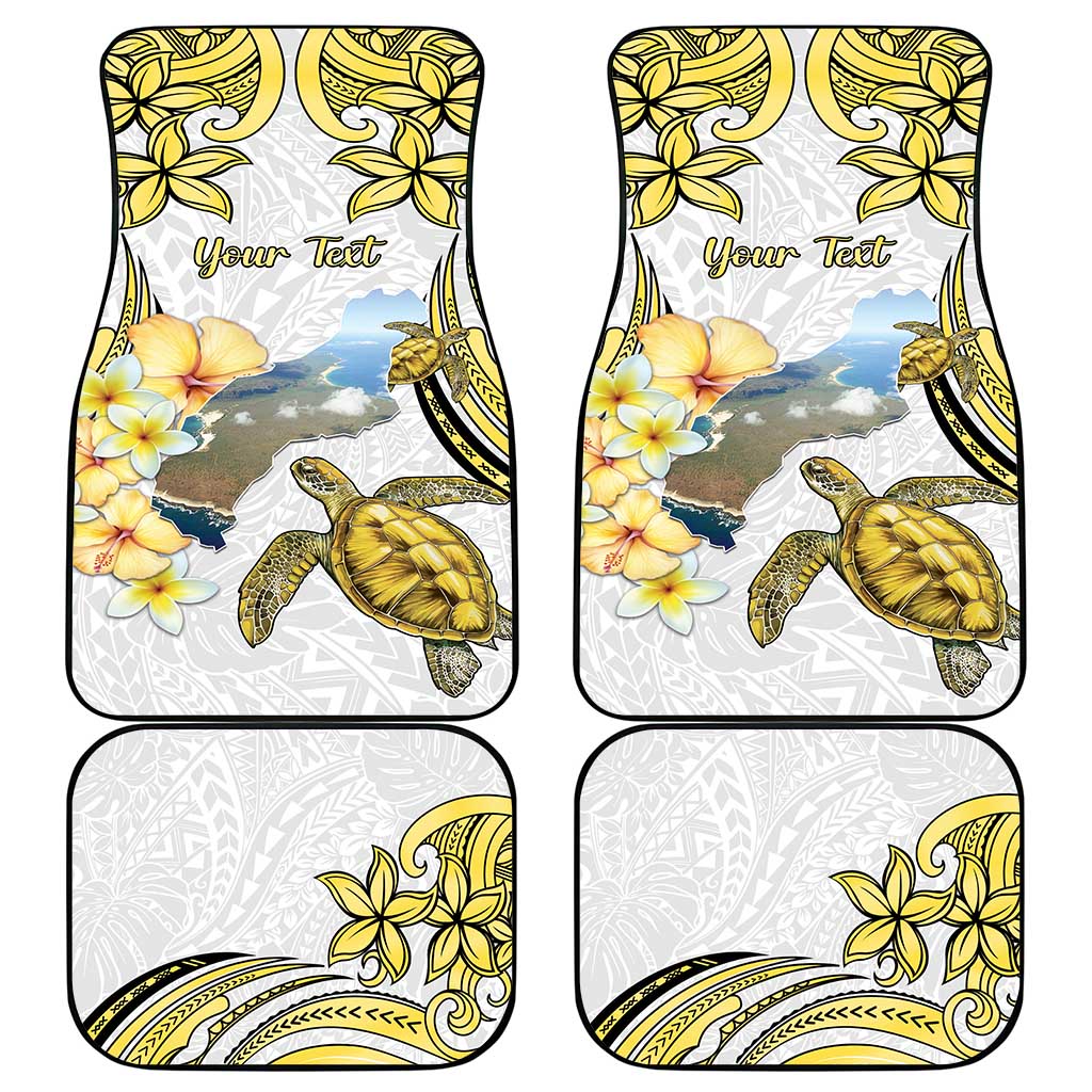 Personalised Aloha Hawaii Niihau Island Car Mats Forbidden Isle Map Shell Lei LT14 - Polynesian Pride