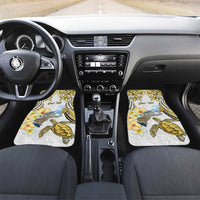 Personalised Aloha Hawaii Niihau Island Car Mats Forbidden Isle Map Shell Lei LT14 Set 2pcs - Front Yellow - Polynesian Pride