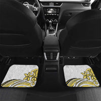 Personalised Aloha Hawaii Niihau Island Car Mats Forbidden Isle Map Shell Lei LT14 Set 2pcs - Back Yellow - Polynesian Pride