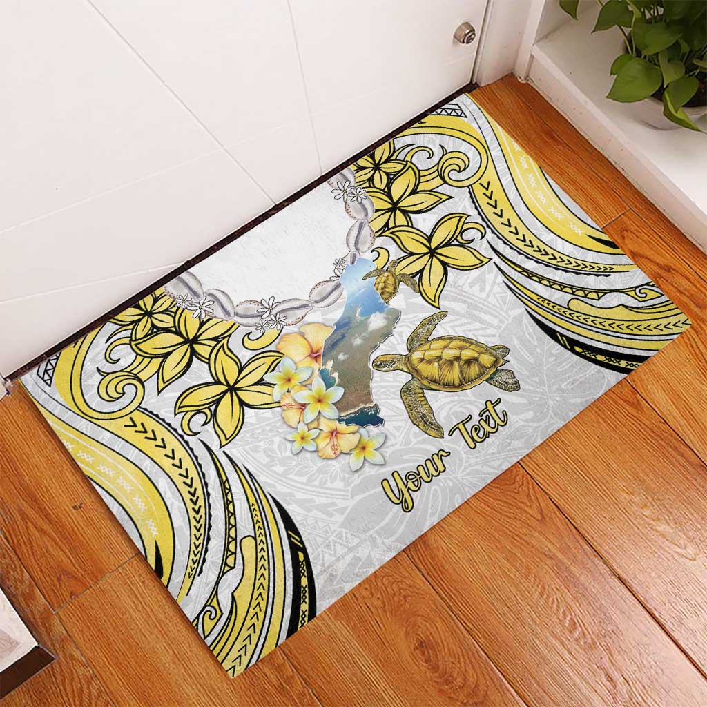 Personalised Aloha Hawaii Niihau Island Rubber Doormat Forbidden Isle Map Shell Lei LT14 - Polynesian Pride