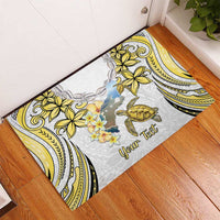 Personalised Aloha Hawaii Niihau Island Rubber Doormat Forbidden Isle Map Shell Lei LT14 - Polynesian Pride