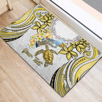 Personalised Aloha Hawaii Niihau Island Rubber Doormat Forbidden Isle Map Shell Lei LT14 - Polynesian Pride
