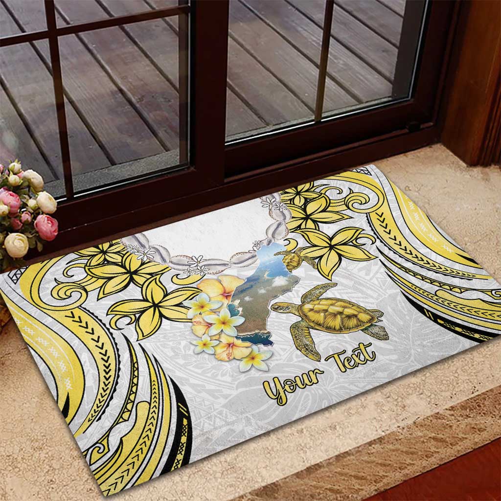 Personalised Aloha Hawaii Niihau Island Rubber Doormat Forbidden Isle Map Shell Lei LT14 - Polynesian Pride