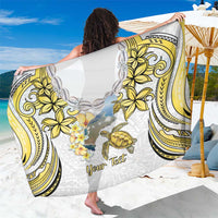 Personalised Aloha Hawaii Niihau Island Sarong Forbidden Isle Map Shell Lei LT14 One Size 44 x 66 inches Yellow - Polynesian Pride