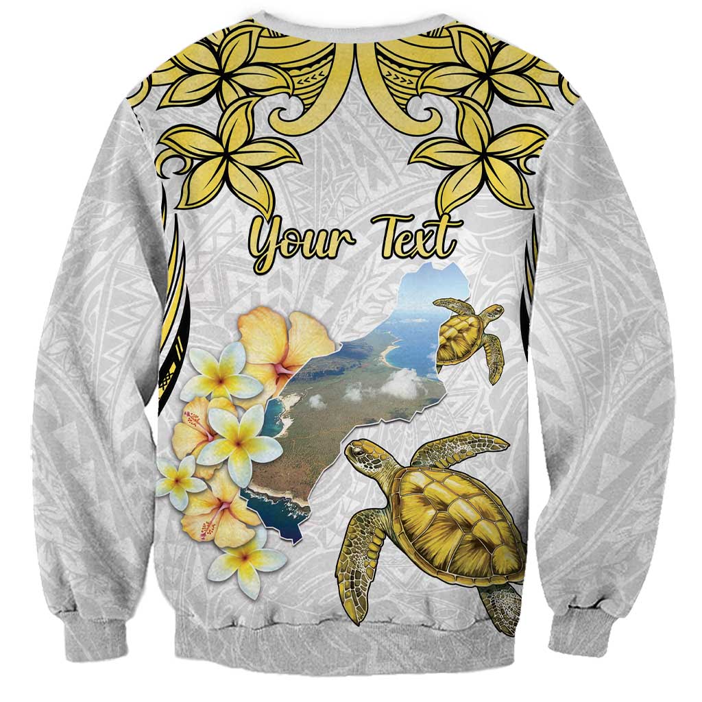 Personalised Aloha Hawaii Niihau Island Sweatshirt Forbidden Isle Map Shell Lei LT14 - Polynesian Pride