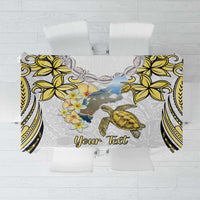 Personalised Aloha Hawaii Niihau Island Tablecloth Forbidden Isle Map Shell Lei LT14 Yellow - Polynesian Pride