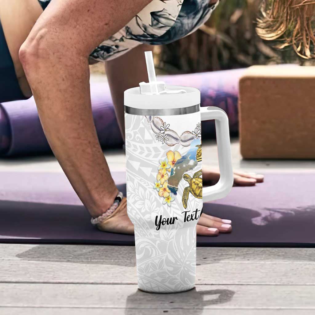 Personalised Aloha Hawaii Niihau Island Tumbler With Handle Forbidden Isle Map Shell Lei LT14 - Polynesian Pride