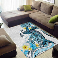 Personalised Aloha Hawaii Kahoolawe Island Area Rug Target Isle Map With Humpback Whale LT14 - Polynesian Pride