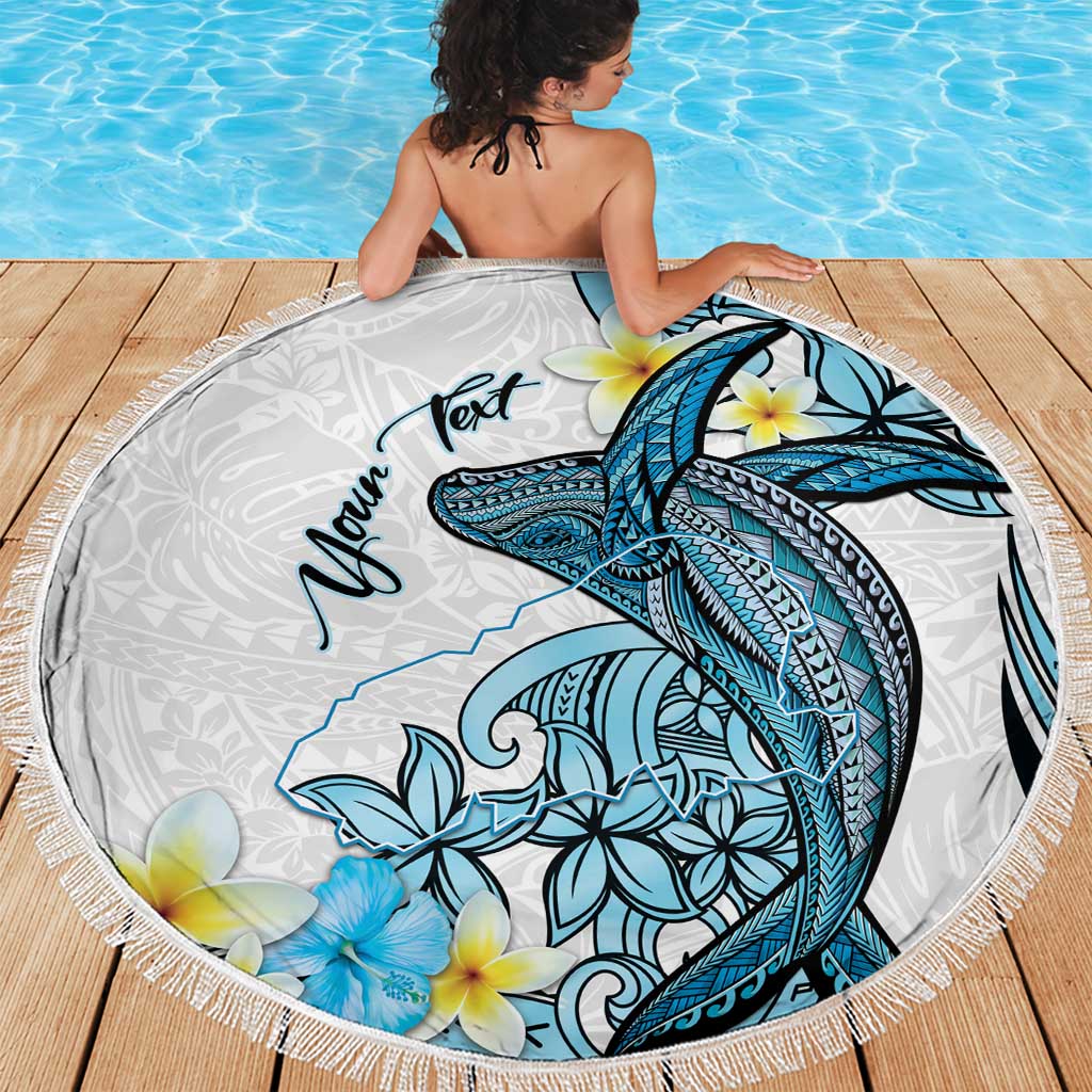 Personalised Aloha Hawaii Kahoolawe Island Beach Blanket Target Isle Map With Humpback Whale LT14 - Polynesian Pride