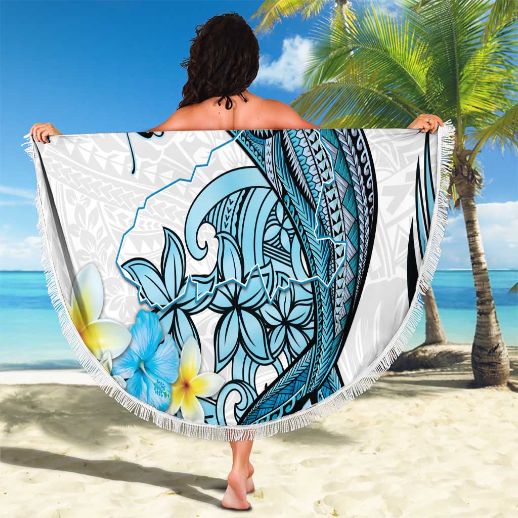 Personalised Aloha Hawaii Kahoolawe Island Beach Blanket Target Isle Map With Humpback Whale LT14 - Polynesian Pride