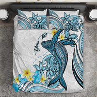 Personalised Aloha Hawaii Kahoolawe Island Bedding Set Target Isle Map With Humpback Whale LT14 Blue - Polynesian Pride