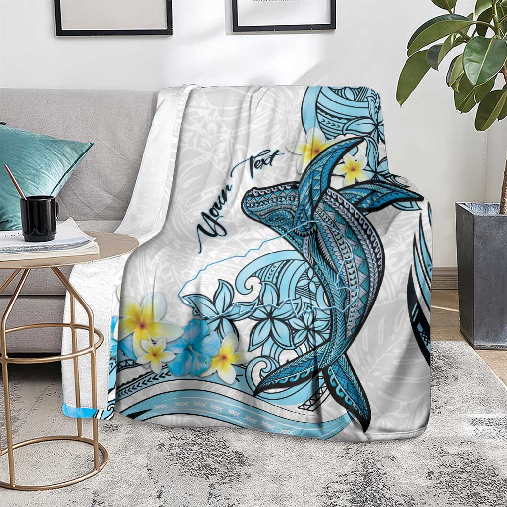 Personalised Aloha Hawaii Kahoolawe Island Blanket Target Isle Map With Humpback Whale LT14 - Polynesian Pride
