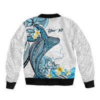 Personalised Aloha Hawaii Kahoolawe Island Bomber Jacket Target Isle Map With Humpback Whale LT14 - Polynesian Pride