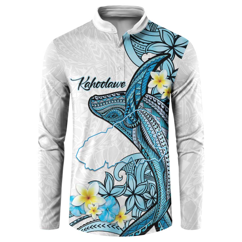 Personalised Aloha Hawaii Kahoolawe Island Button Sweatshirt Target Isle Map With Humpback Whale LT14 Blue - Polynesian Pride