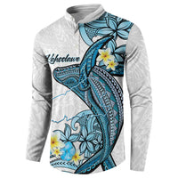 Personalised Aloha Hawaii Kahoolawe Island Button Sweatshirt Target Isle Map With Humpback Whale LT14 - Polynesian Pride