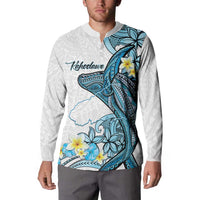 Personalised Aloha Hawaii Kahoolawe Island Button Sweatshirt Target Isle Map With Humpback Whale LT14 - Polynesian Pride