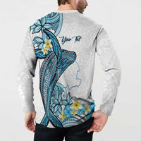 Personalised Aloha Hawaii Kahoolawe Island Button Sweatshirt Target Isle Map With Humpback Whale LT14 - Polynesian Pride