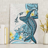 Personalised Aloha Hawaii Kahoolawe Island Canvas Wall Art Target Isle Map With Humpback Whale LT14 Without Frame Blue - Polynesian Pride