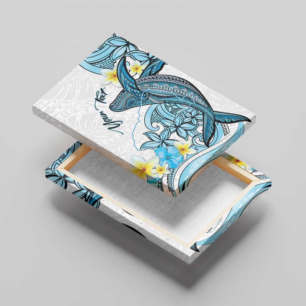 Personalised Aloha Hawaii Kahoolawe Island Canvas Wall Art Target Isle Map With Humpback Whale LT14 - Polynesian Pride