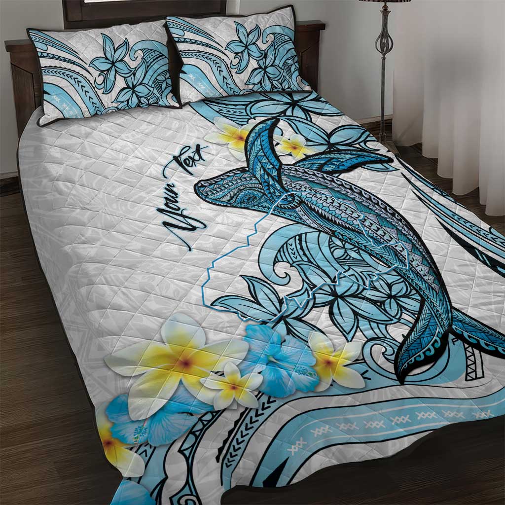 Personalised Aloha Hawaii Kahoolawe Island Quilt Bed Set Target Isle Map With Humpback Whale LT14 Blue - Polynesian Pride