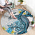 Personalised Aloha Hawaii Kahoolawe Island Round Carpet Target Isle Map With Humpback Whale