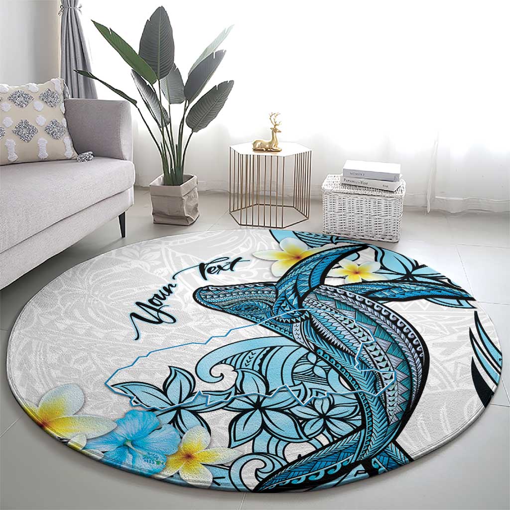 Personalised Aloha Hawaii Kahoolawe Island Round Carpet Target Isle Map With Humpback Whale LT14 - Polynesian Pride