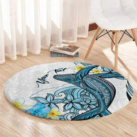 Personalised Aloha Hawaii Kahoolawe Island Round Carpet Target Isle Map With Humpback Whale LT14 - Polynesian Pride