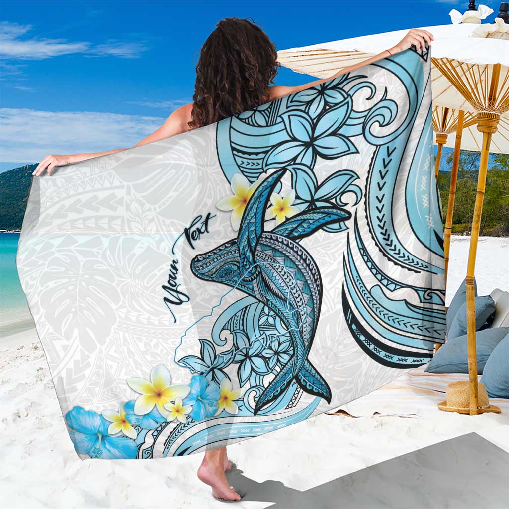 Personalised Aloha Hawaii Kahoolawe Island Sarong Target Isle Map With Humpback Whale LT14 One Size 44 x 66 inches Blue - Polynesian Pride