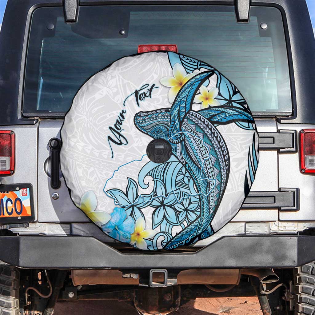 Personalised Aloha Hawaii Kahoolawe Island Spare Tire Cover Target Isle Map With Humpback Whale LT14 Blue - Polynesian Pride