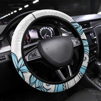 Aloha Hawaii Kahoolawe Island Steering Wheel Cover Target Isle Map With Humpback Whale LT14 Universal Fit Blue - Polynesian Pride