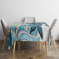 Personalised Aloha Hawaii Kahoolawe Island Tablecloth Target Isle Map With Humpback Whale LT14 - Polynesian Pride
