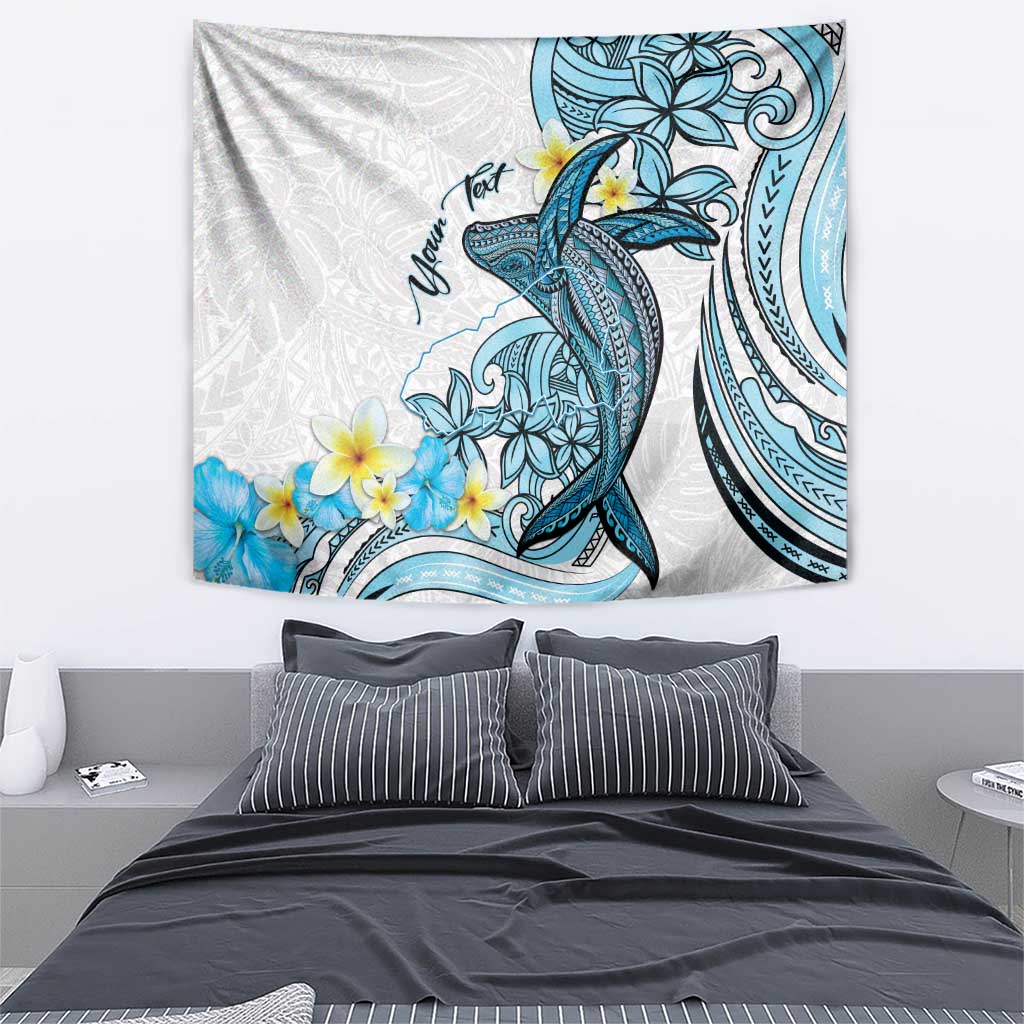 Personalised Aloha Hawaii Kahoolawe Island Tapestry Target Isle Map With Humpback Whale LT14 - Polynesian Pride