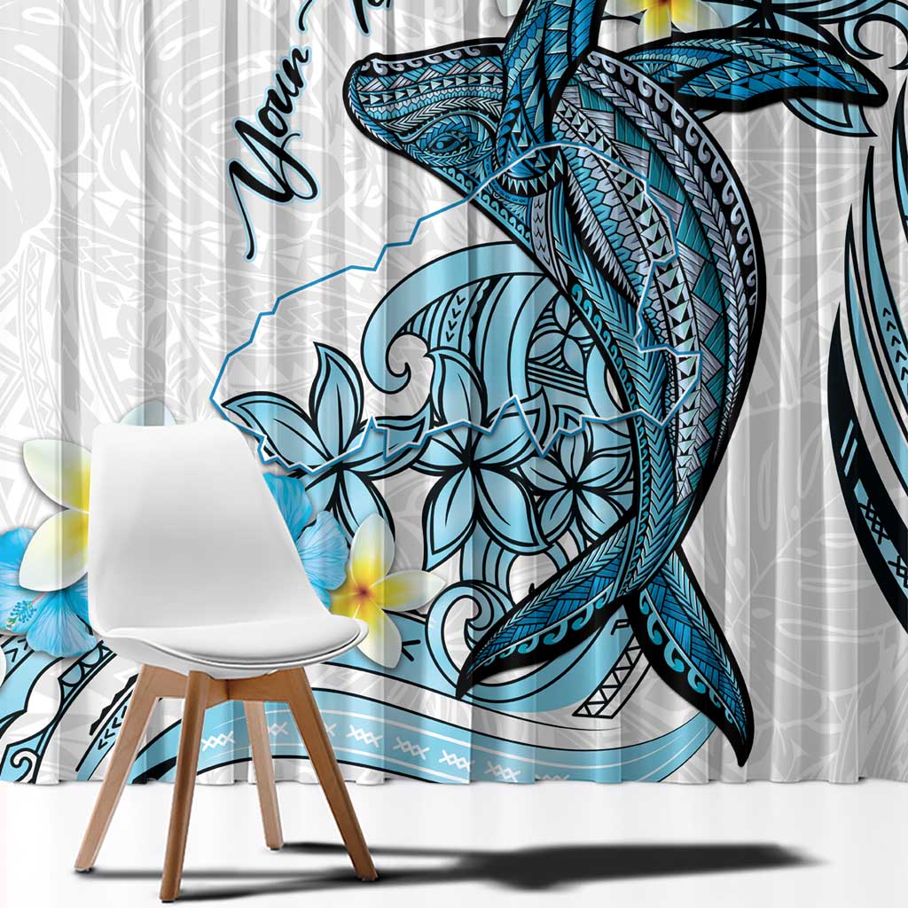 Personalised Aloha Hawaii Kahoolawe Island Window Curtain Target Isle Map With Humpback Whale LT14 - Polynesian Pride