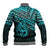 Matariki New Zealand Baseball Jacket Maori New Year Tiki Turquoise Version LT14