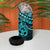 Matariki New Zealand 4 in 1 Can Cooler Tumbler Maori New Year Tiki Turquoise Version