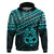 Matariki New Zealand Hoodie Maori New Year Tiki Turquoise Version LT14