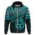 Matariki New Zealand Hoodie Maori New Year Tiki Turquoise Version LT14