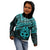 Matariki New Zealand Kid Hoodie Maori New Year Tiki Turquoise Version LT14