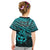 Matariki New Zealand Kid T Shirt Maori New Year Tiki Turquoise Version LT14