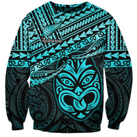 Matariki New Zealand Sweatshirt Maori New Year Tiki Turquoise Version LT14 Unisex Turquoise - Polynesian Pride